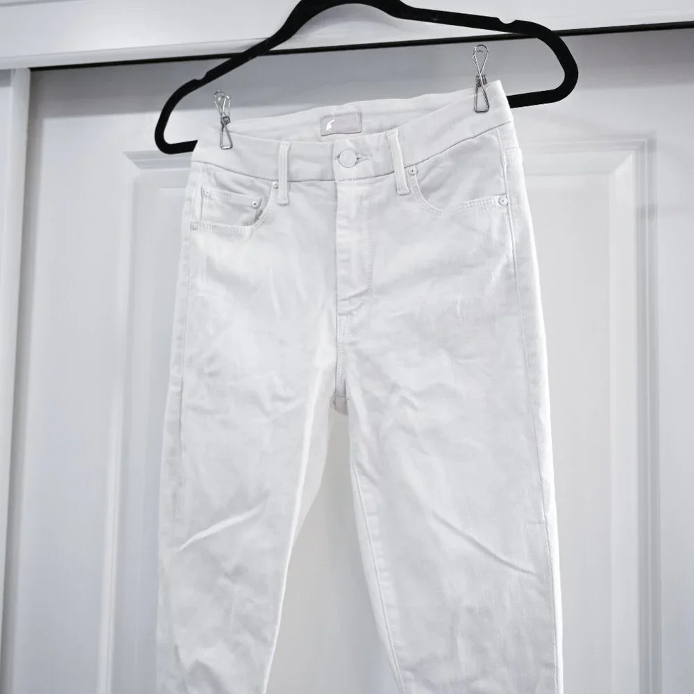 MOTHER Size 25 High Waisted Looker Ankle Fray in Fairest of Them All - Picture 7 of 13